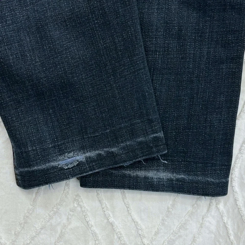 Armani Jeans Straight Leg Jeans Mens 34x28 Dark Indigo Blue Denim Classic Italy